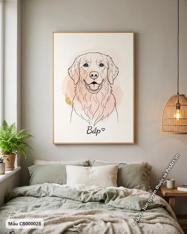 Tranh phác hoạ nét tối giản · Golden