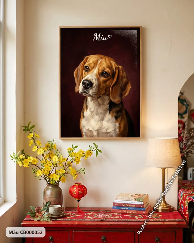 Tranh sơn dầu cổ điển · Beagle