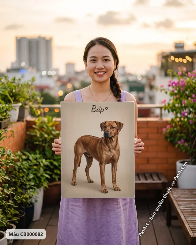 Chó Phú Quốc đứng chân dung chân thực · góc khác