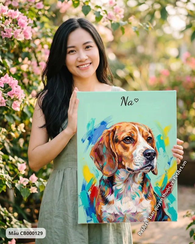 Tranh acrylic hiện đại · Beagle
