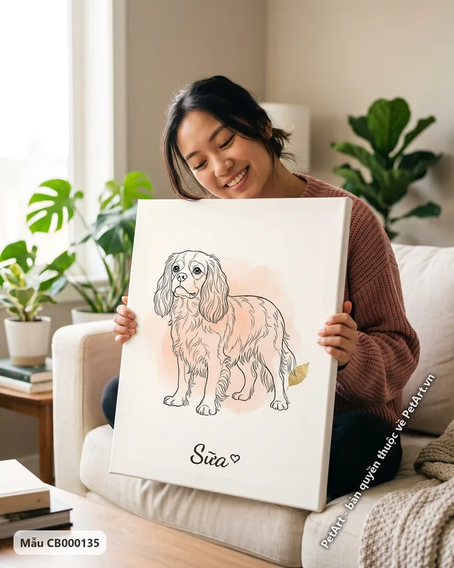 Tranh phác hoạ nét tối giản · Cavalier