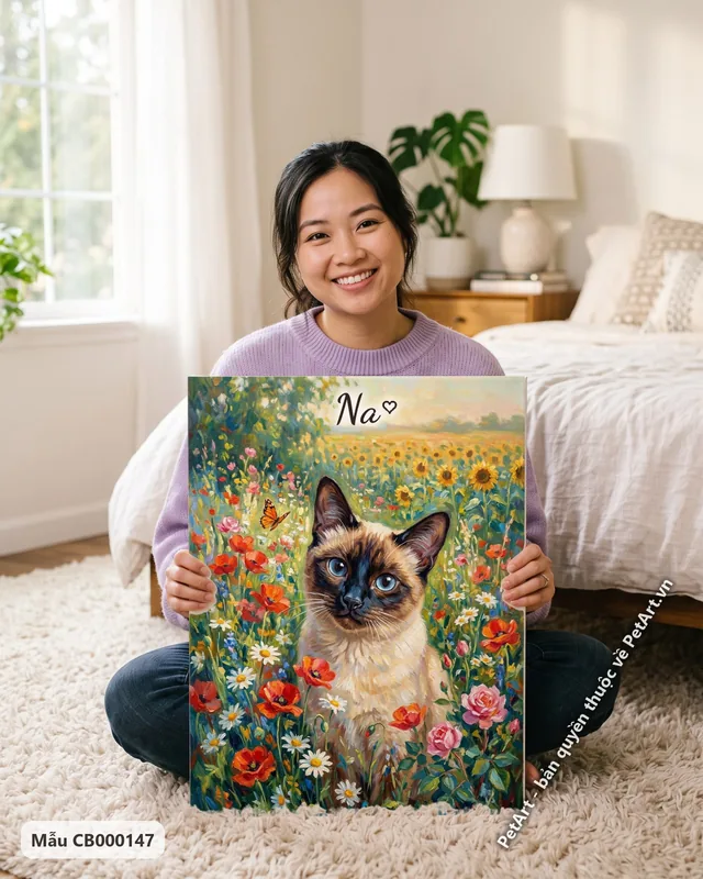 Tranh nghệ thuật ấn tượng · mèo Xiêm