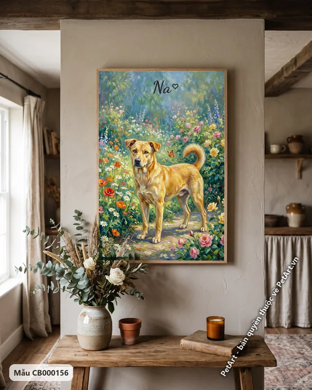 Tranh nghệ thuật ấn tượng · chó ta vàng