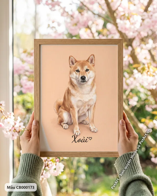 Tranh pastel mềm mại · Shiba