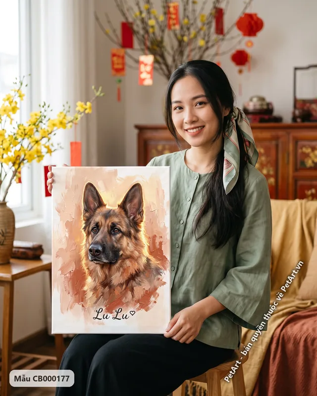 Tranh sơn dầu bán thực · Becgie
