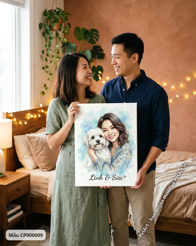 Tranh chủ và thú cưng · Maltese