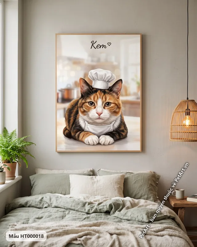 Tranh chó mèo làm bác sĩ, đầu bếp, phi hành gia · mèo tam thể