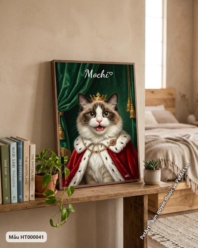 Mèo Ragdoll vương giả, tranh hoàng gia · góc khác