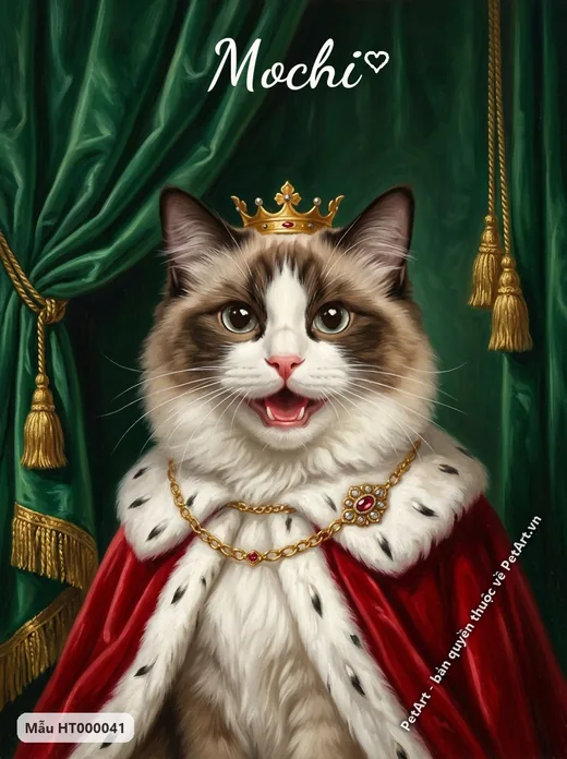 Mèo Ragdoll vương giả, tranh hoàng gia · ảnh tranh