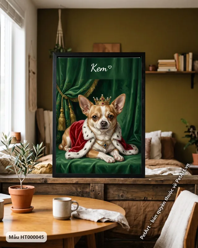 Chó Chihuahua quý tộc, tranh hoàng gia · góc khác