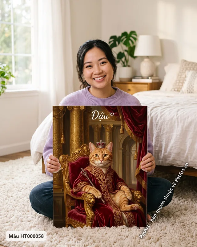 Mèo mướp cam vương giả trên ngai vàng · góc khác