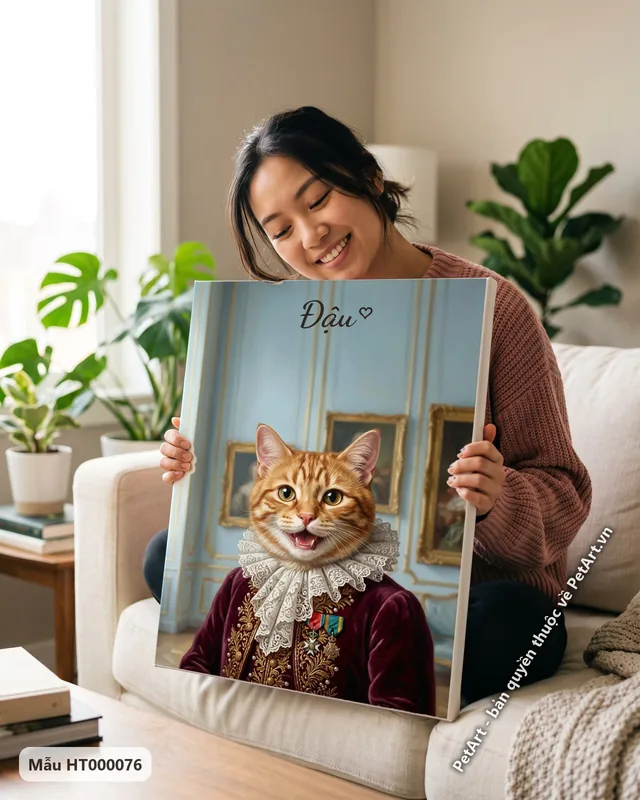 Mèo chân ngắn quý tộc châu Âu áo tím · góc khác