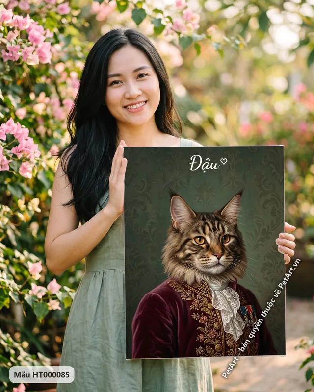 Tranh quý tộc châu Âu · mèo Maine Coon
