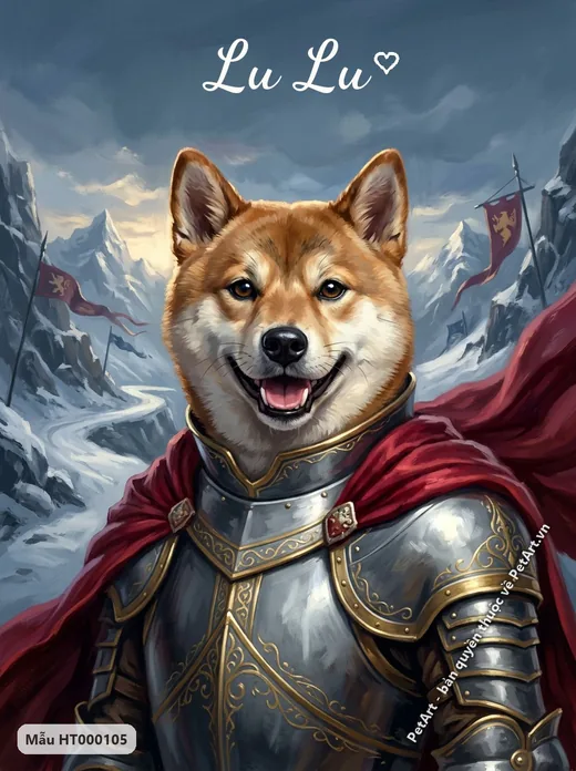 Shiba hiệp sĩ áo giáp núi tuyết · ảnh tranh