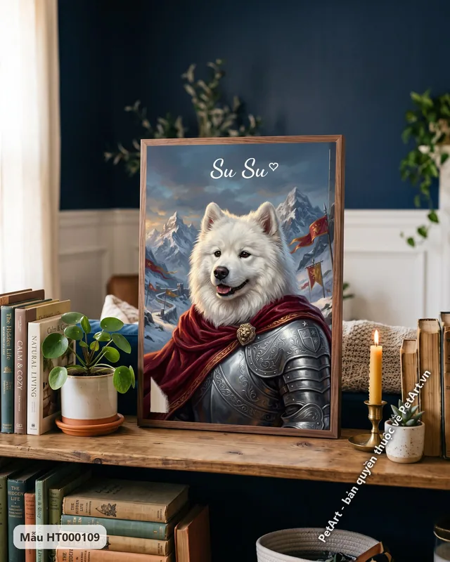 Samoyed hiệp sĩ áo giáp núi tuyết · góc khác
