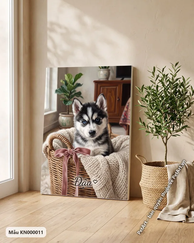 Tranh ngày đầu gặp nhau · Husky