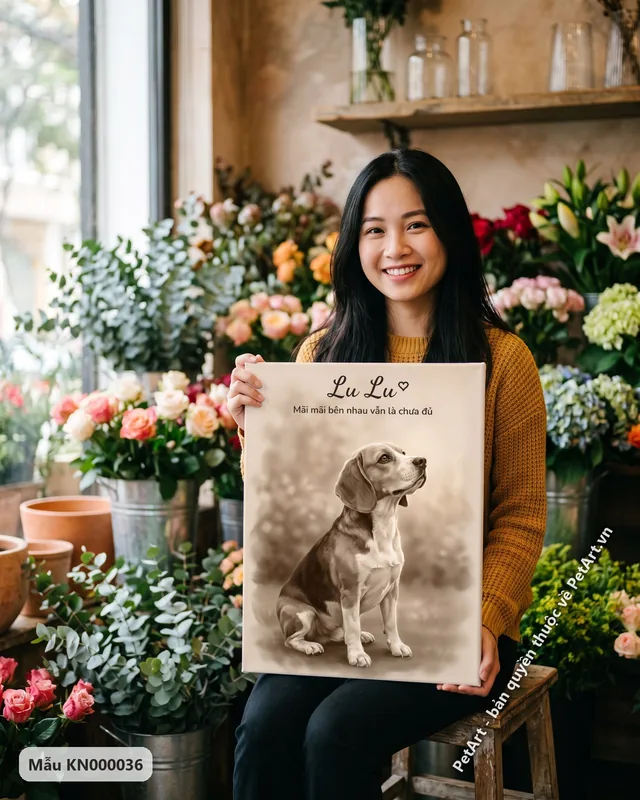 Chó Beagle tưởng nhớ phong cách cổ điển · ảnh thực tế