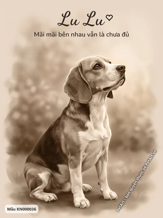 Chó Beagle tưởng nhớ phong cách cổ điển · ảnh tranh