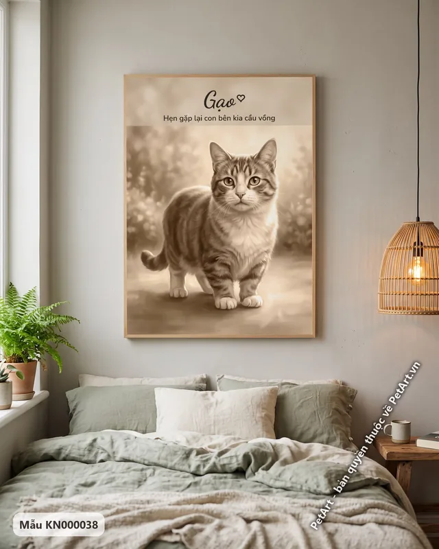 Mèo chân ngắn tưởng nhớ tông nâu · góc khác