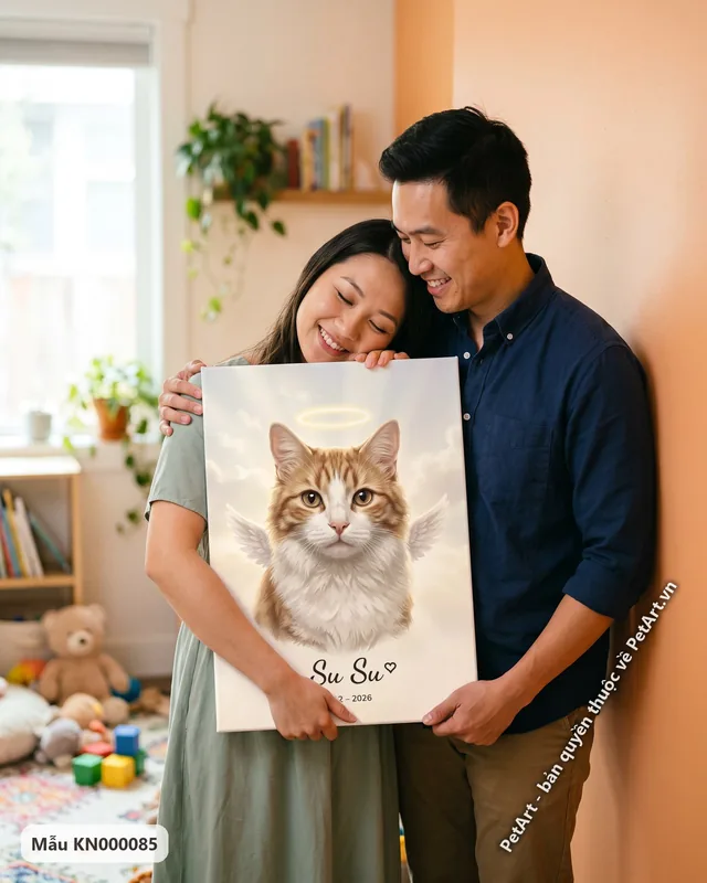Mèo chân ngắn thiên thần trên mây · góc khác