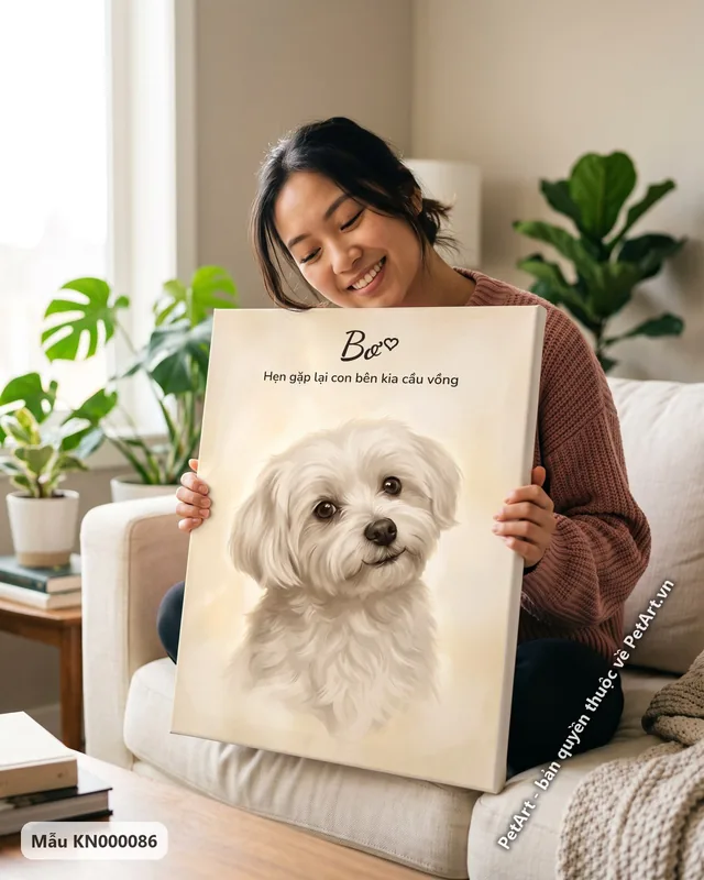 Tranh tưởng nhớ bé đã đi xa · Maltese