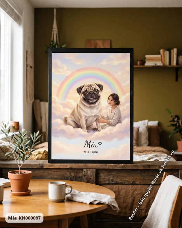 Tranh cầu vồng (Rainbow Bridge) · Pug