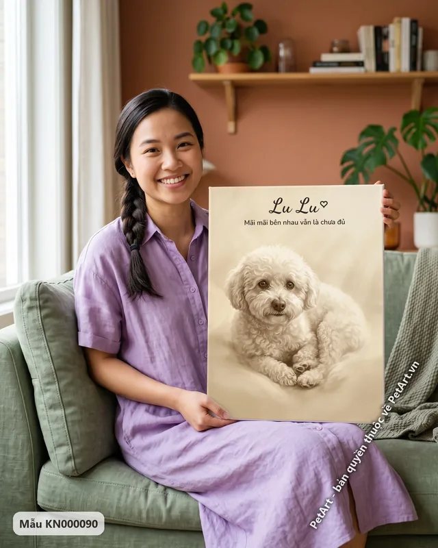 Tranh tưởng nhớ bé đã đi xa · Bichon
