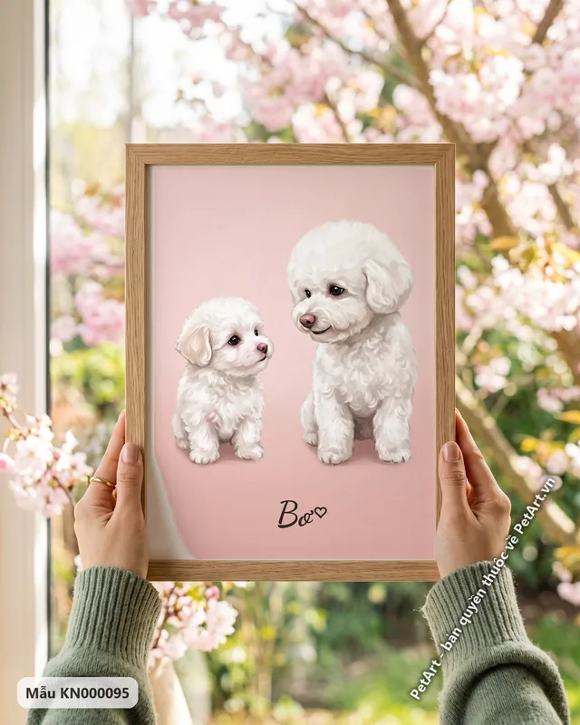 Chó Bichon con và lớn, hành trình trưởng thành · góc khác