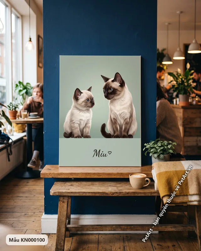 Mèo Xiêm con và trưởng thành · góc khác