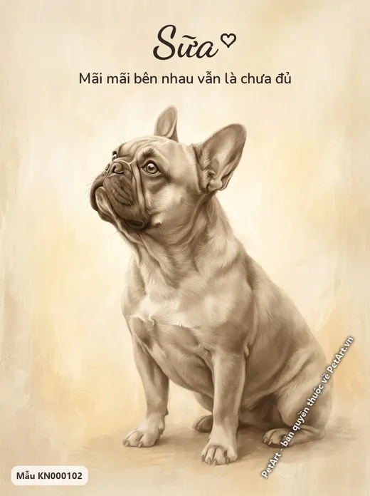 Chó Bull Pháp tưởng nhớ thanh lịch · ảnh tranh