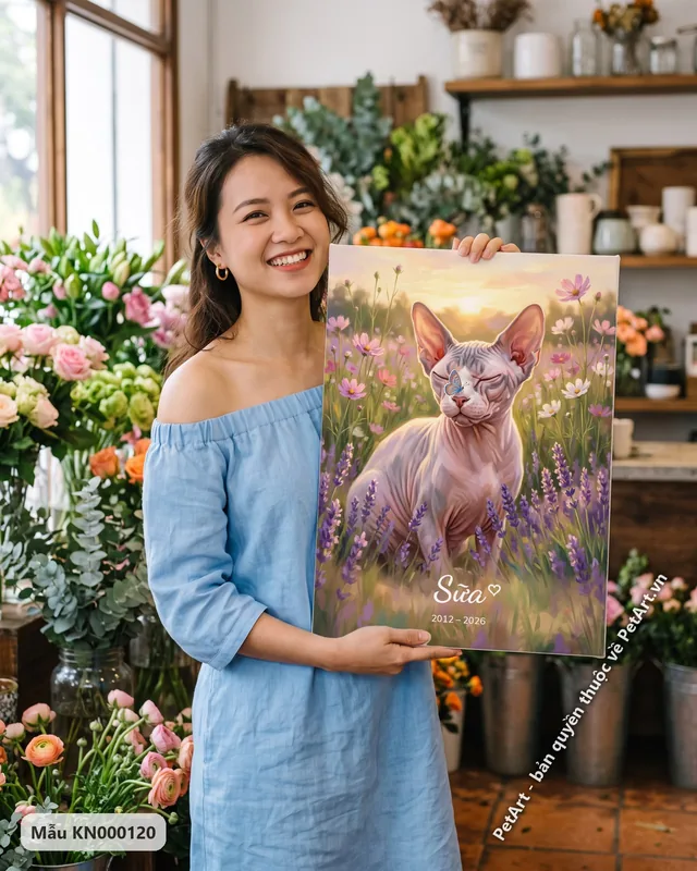 Tranh khu vườn ký ức · mèo không lông