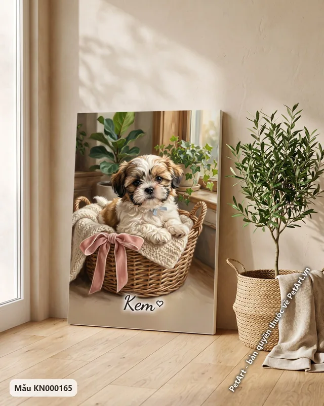 Tranh ngày đầu gặp nhau · Shih Tzu