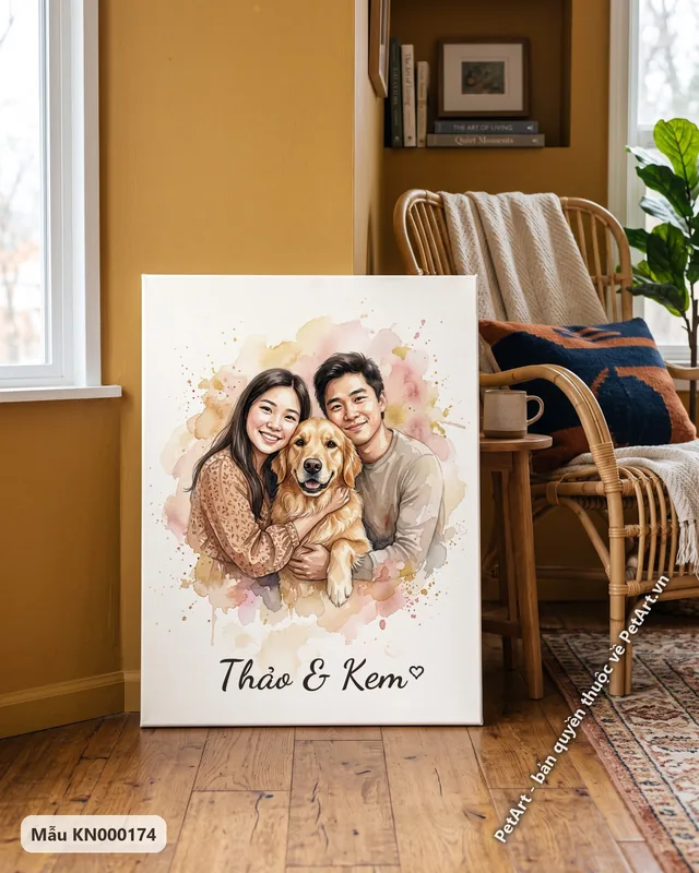 Cặp đôi ôm Golden, khoảnh khắc hạnh phúc · góc khác