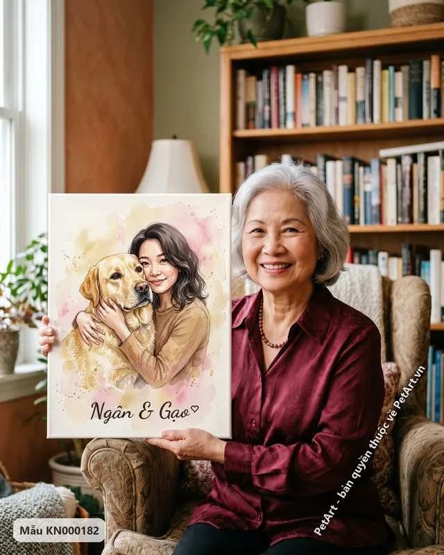 Tranh khoảnh khắc bên nhau · Labrador