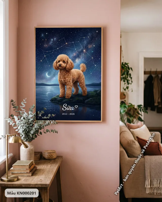 Tranh bầu trời sao kỷ niệm · Poodle