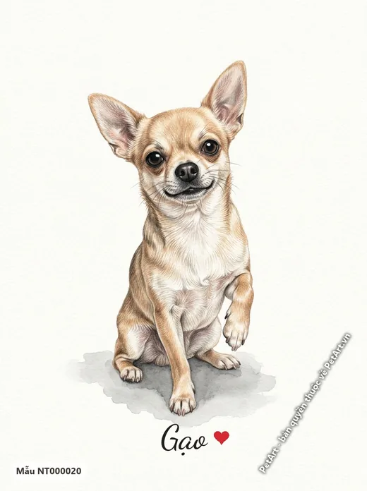 Chó Chihuahua giơ chân, tranh bé · ảnh tranh