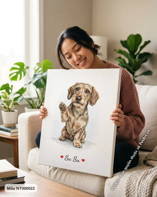 Tranh bé ngồi nền trắng · Lạp xưởng