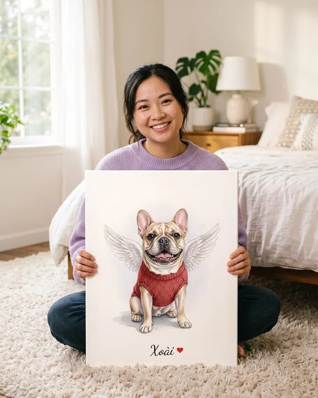 Tranh bé thiên thần cánh trắng · Bull Pháp