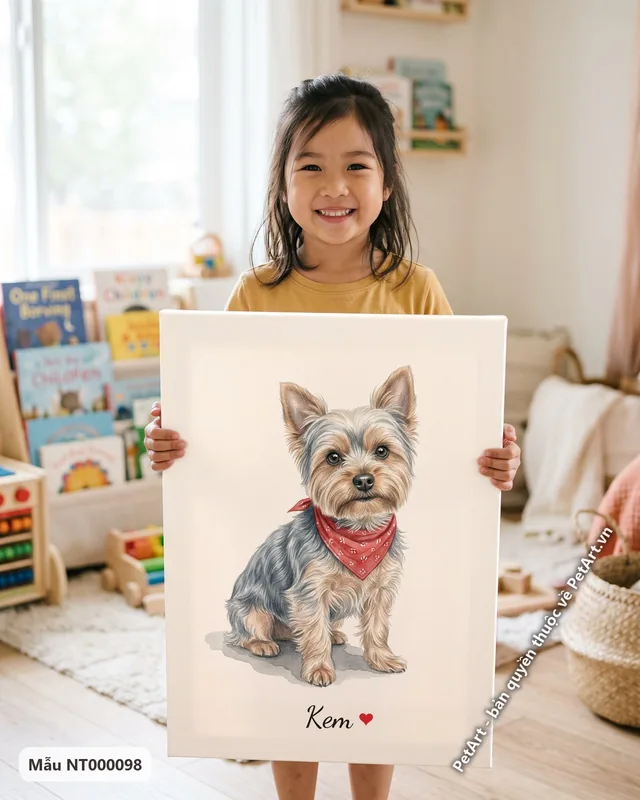 Tranh bé diện đồ xinh · Yorkshire