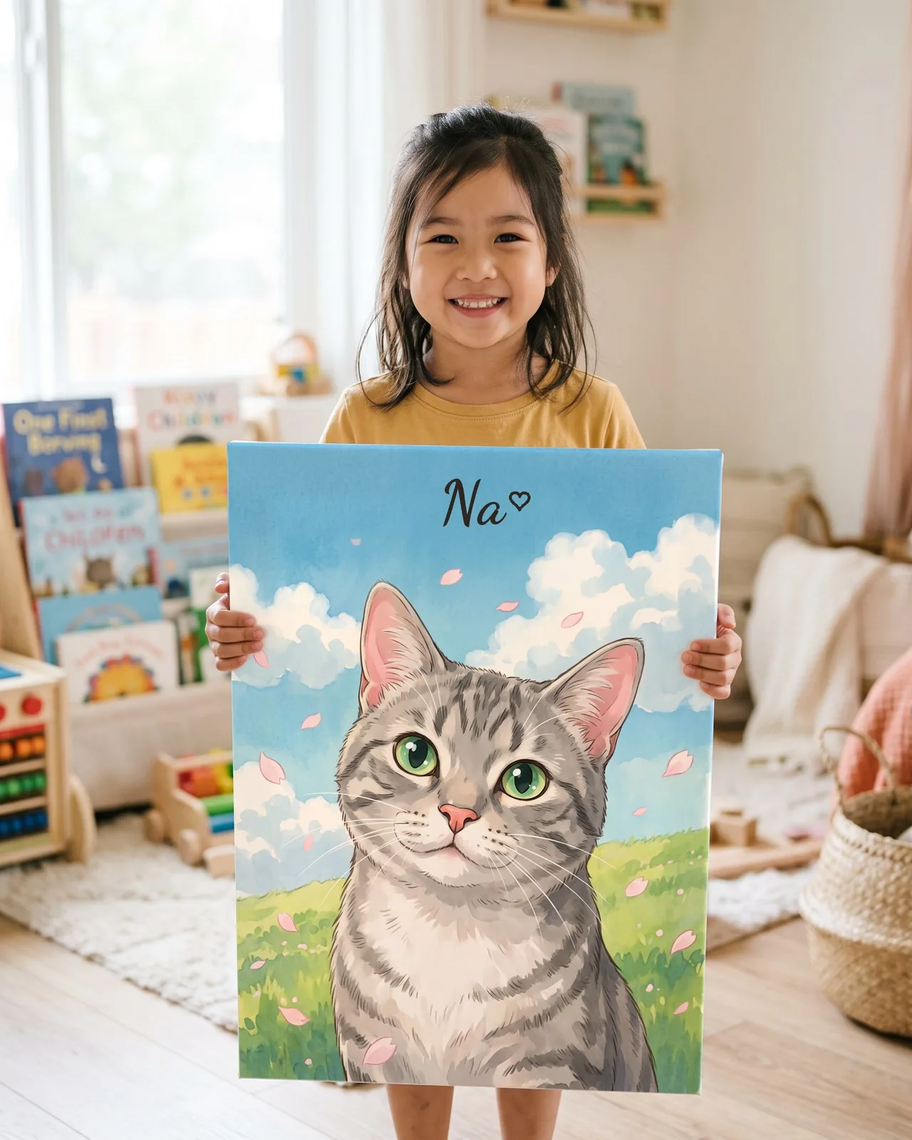 Tranh Anime Nhật Bản · mèo mướp xám · Ảnh thực tế