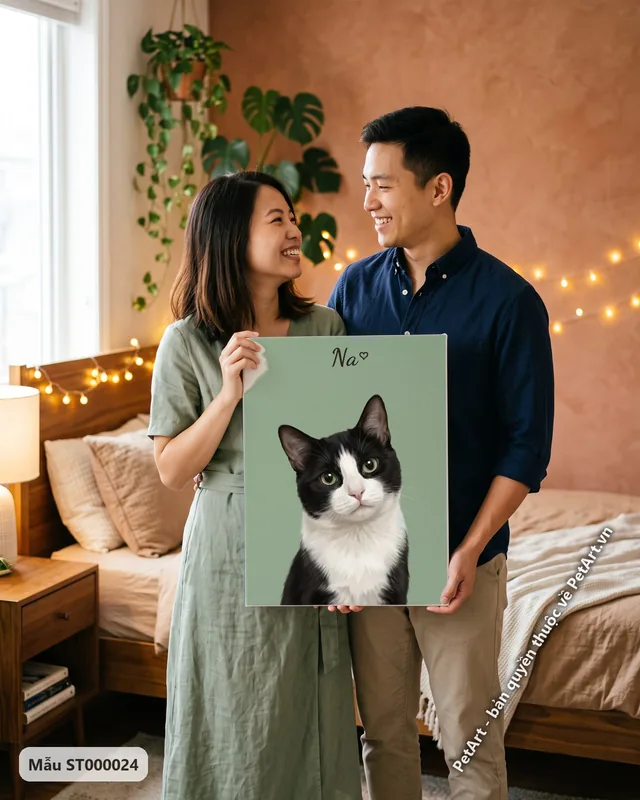 Mèo bò sữa chân dung nền đơn sắc · ảnh thực tế