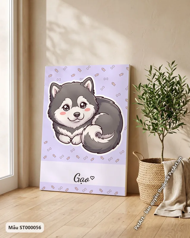 Chó Alaska Chibi dễ thương · góc khác