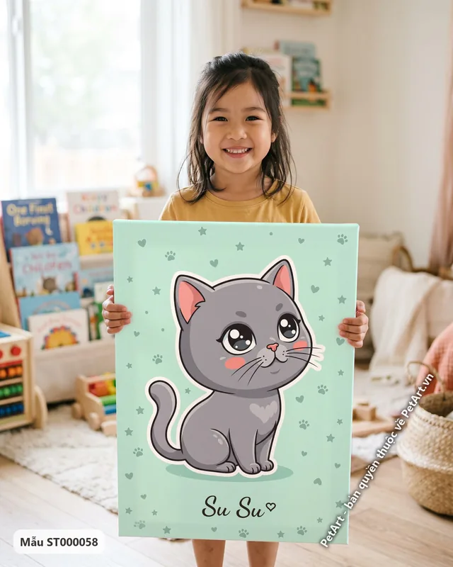 Tranh hoạt hình Chibi · mèo Anh lông ngắn