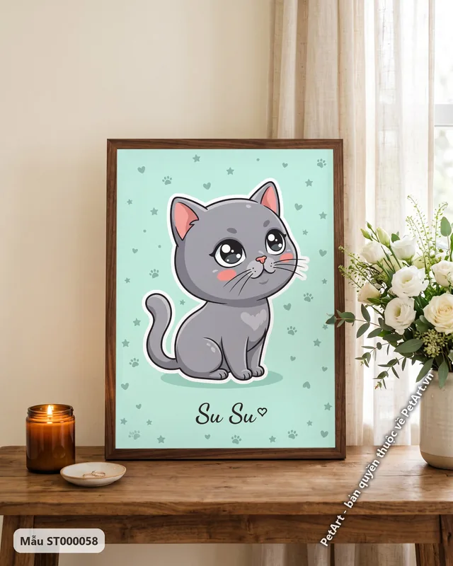 Mèo Anh lông ngắn Chibi dễ thương · góc khác