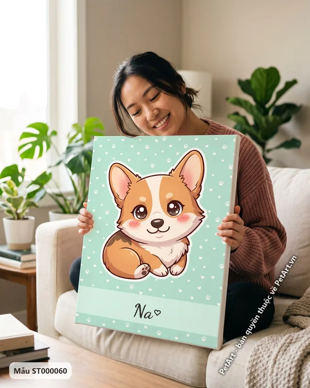 Tranh hoạt hình Chibi · Corgi