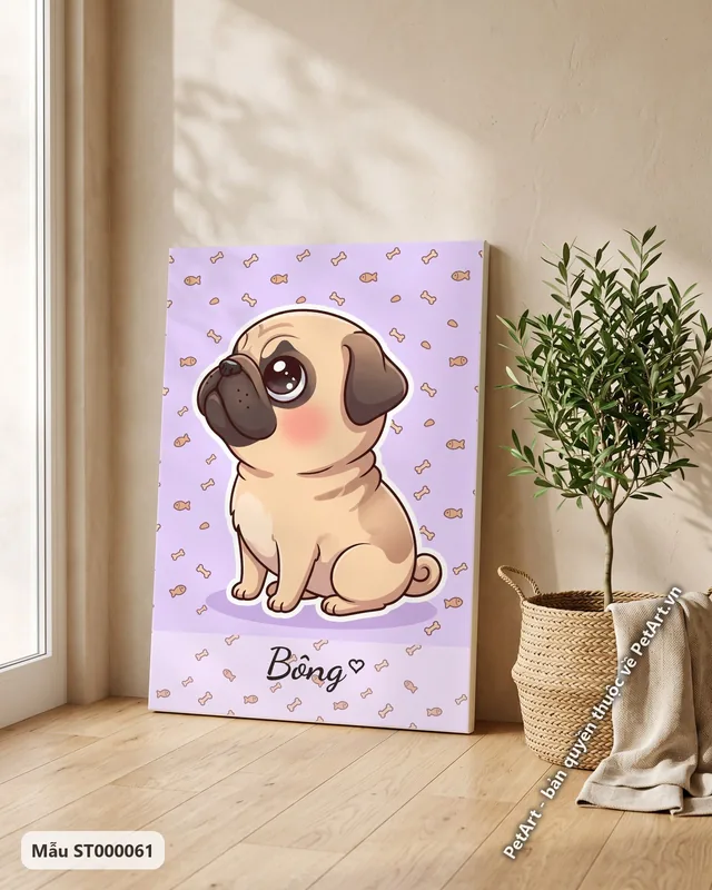 Tranh hoạt hình Chibi · Pug